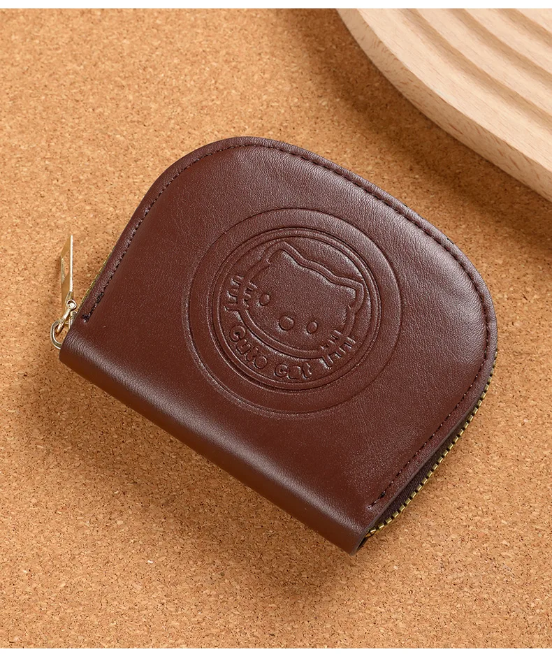 Kawaii Sanrio Hello Kitty porte-monnaie rétro carte sac mode fermeture éclair id sac de rangement transportant Mini portefeuille femmes cadeau fille jouet